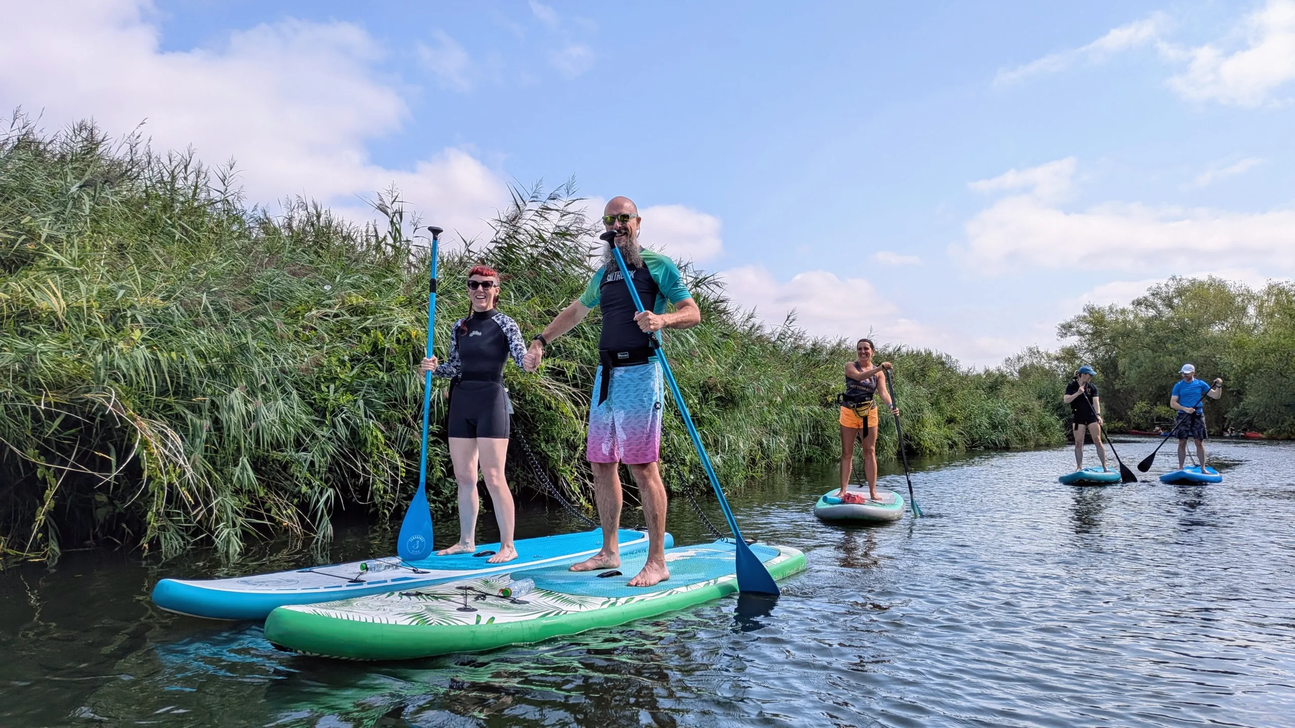 Paddleboarding on the River Avon at Wittering SUP, Defford, Worcestershire
