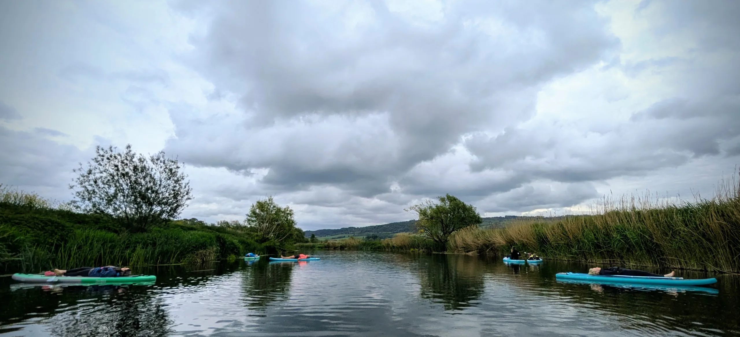 Relaxing on a paddleboard on the River Avon